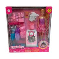 Кукла Lucy №1 со стиральной машиной и аксессуарами (свет, звук)