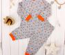 Пижама для мальчика Let`s Fly, серо-оранжевая, 122-128 см
