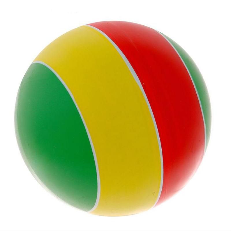 Полосатый лакированный мяч №5, 20 см