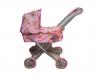 Классическая коляска для кукол "Зверята", розовая