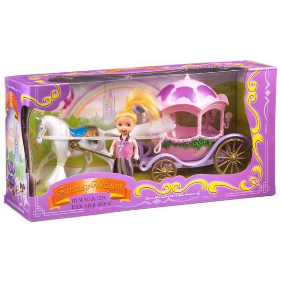 Игровой набор Fantasy Wagon - Карета с лошадью и куклой