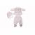 Комплект детской одежды "Париж" - Кофточка, ползунки и шапочка, молочные, 62 см