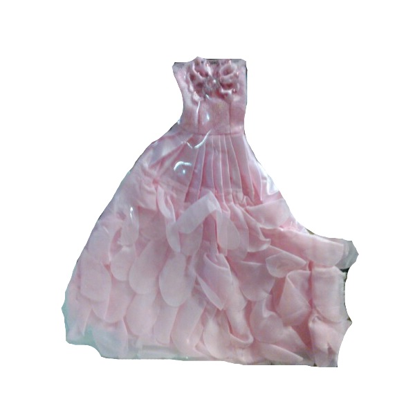 Платье для куклы с бантом, светло-розовое, 29 см