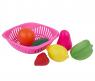 Игровой набор "Фрукты и ягоды", в розовой корзинке, 7 предметов