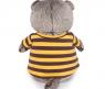 Мягкая игрушка "Кот Басик в полосатой футболке с пчелой", 22 см