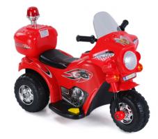 Мотоцикл Bugati на аккумуляторе, красный (свет, звук)