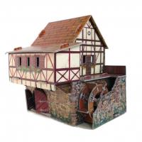 Сборная модель из картона "Средневековый город" - Водяная мельница