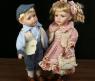 Набор из 2 коллекционных кукол из керамики "Парочка Злата и Матвей", 30 см