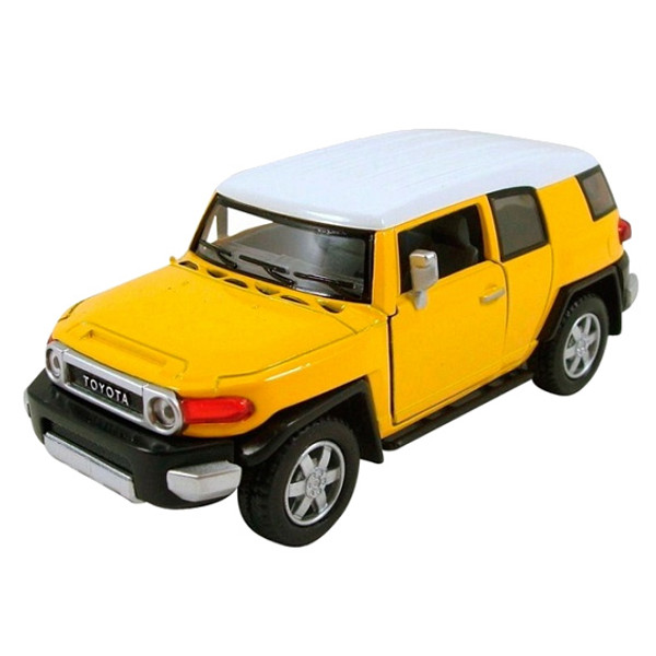 Металлическая модель Toyota FJ Cruiser, желтая, 1:34-39