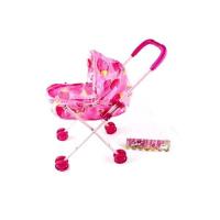 Классическая коляска-люлька Baby для кукол, розовая