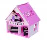 Кукольный домик с мебелью "Дачный дом "Варенька", бело-розовый