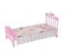 Кукольная кроватка с постельным бельем, розовая