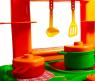 Детская кухня с аксессуарами, красно-зеленая