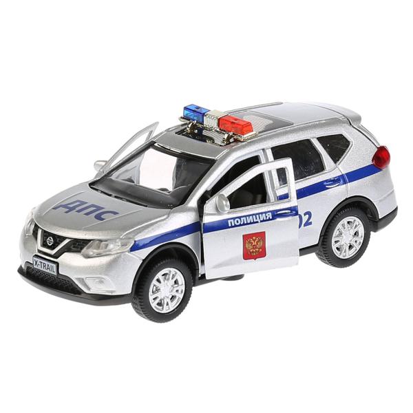 Металлическая инерционная машина Nissan X-Trail - Полиция (свет, звук), 12 см
