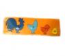 Рамка-вкладыш "Птичий двор", оранжевая, с синим петушком