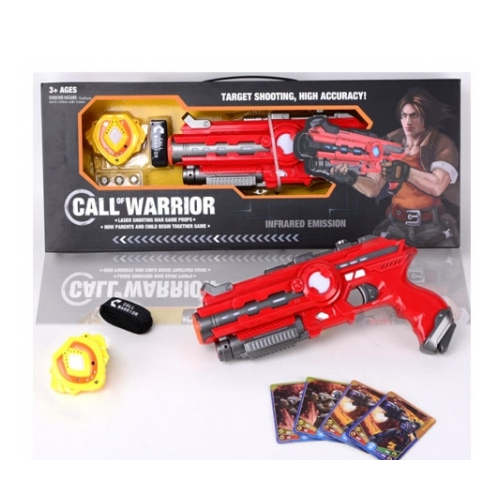 Игрушечный пистолет Call Warrior с мишенью (свет, звук, датчик попадания)