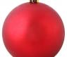 Елочный матовый шар, красный, 15 см