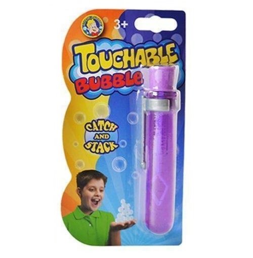 Нелопающиеся мыльные пузыри Touchable Bubble, фиолетовые, 20 мл
