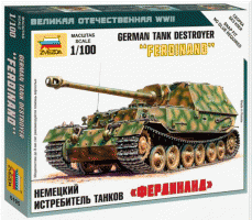 Сборная модель немецкого истребителя танков Ferdinand, 1:100