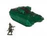 Игровой набор "Солдаты, техника", с зеленым танком