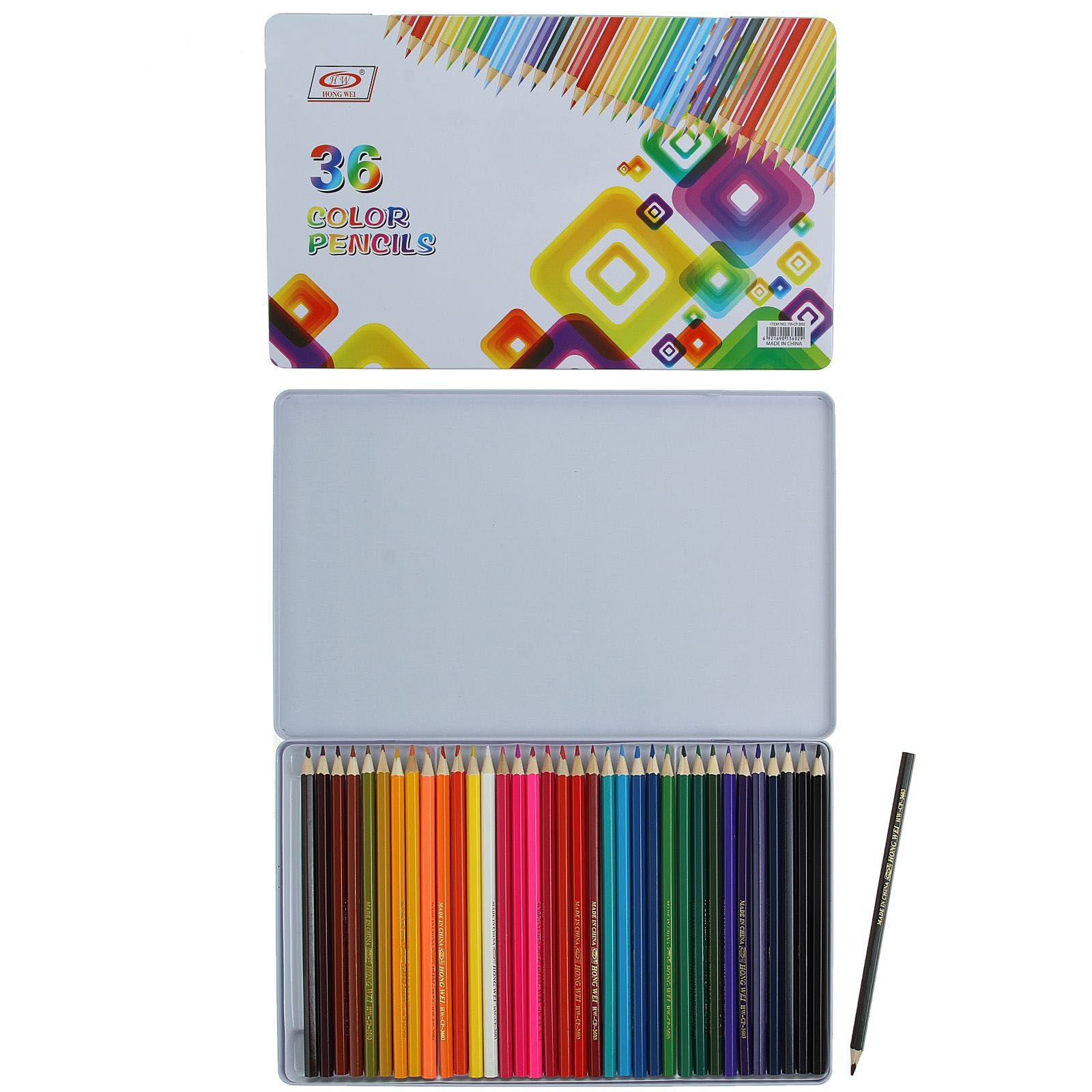 Палитра 36 цветных карандашей