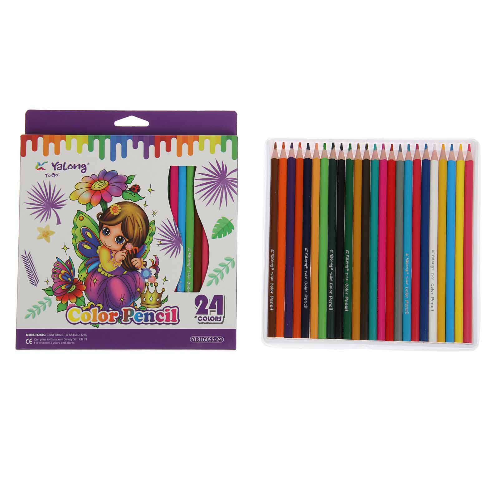 Трехгранные карандаши, 24 цвета