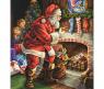 Раскраска по номерам "Санта Клаус у камина" на картоне, 50 х 40 см