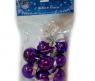 Набор из 8 новогодних шаров "Гроздь с бантом", фиолетовая, 5 см