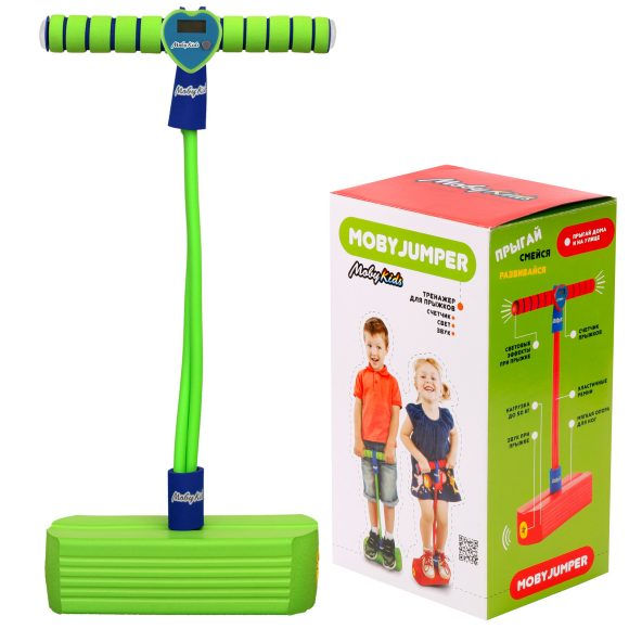 Детский тренажер для прыжков Моби Джампер (свет, звук), зеленый