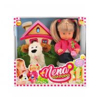 Функциональная кукла Bambolina - Нена с собачкой (пьет, писает), 36 см