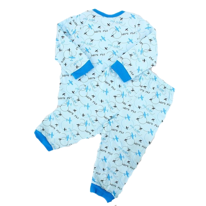Пижама для мальчика Let's Fly, голубая, 92 см