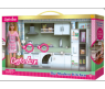 Набор "Дефа Люси" - Современная кухня с куклой в розовом платье