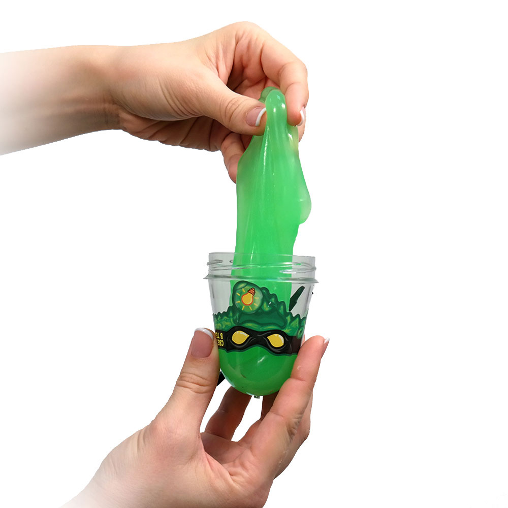 Лизун Ninja Slime (светится в темноте), зеленый, 130 гр.