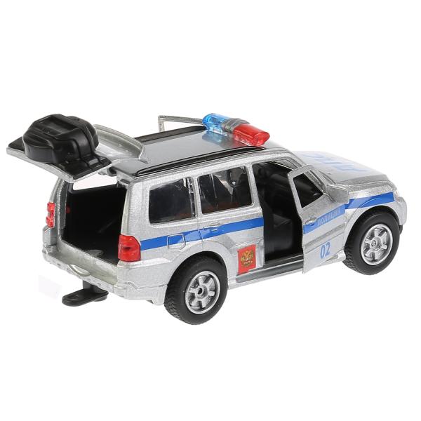 Металлическая машина Mitsubishi Pajero - Полиция с прицепом