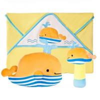 Подарочный набор для новорожденных "Веселый кит", 3 предмета