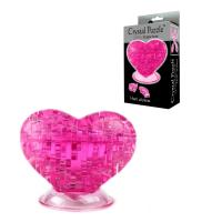 Кристальный 3D-пазл "Розовое сердце", 46 элементов