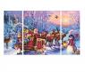 Раскраска-триптих по номерам "Дед Мороз", 50 х 80 см