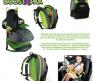 Детский рюкзак-автокресло Boostapak, черно-зеленое