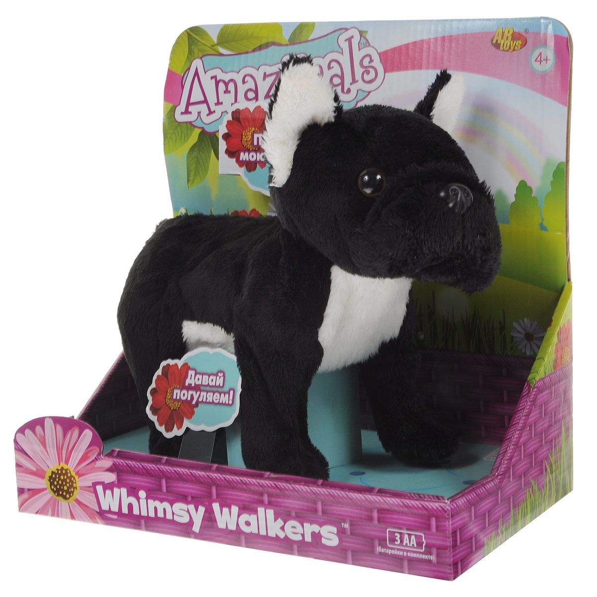 Мягкая интерактивная игрушка Whimsy Walkers - Французский бульдог (звук)  купить в интернет-магазине MegaToys24.ru недорого.
