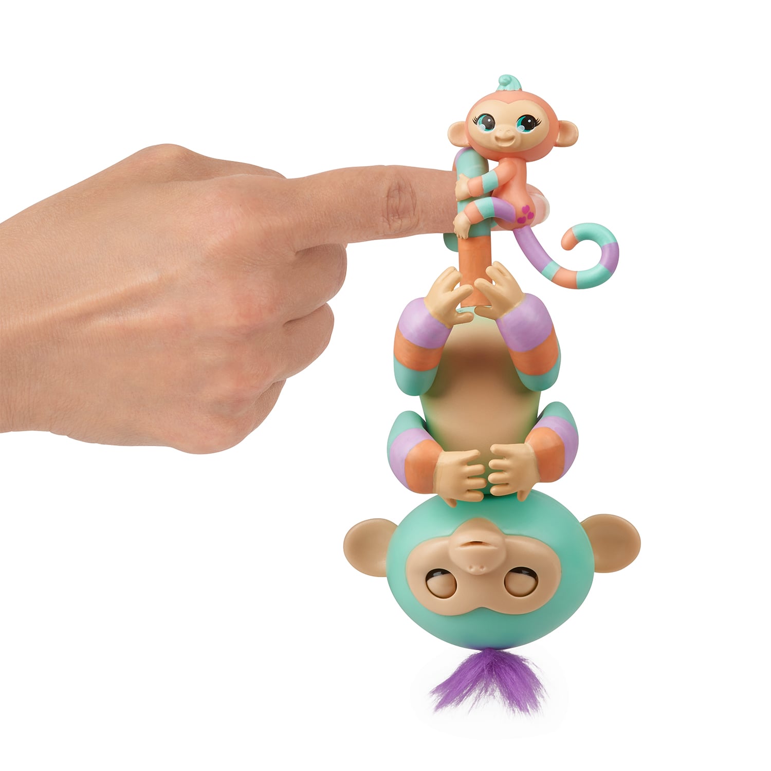 Интерактивная ручная обезьянка Fingerlings - Денни с малышом