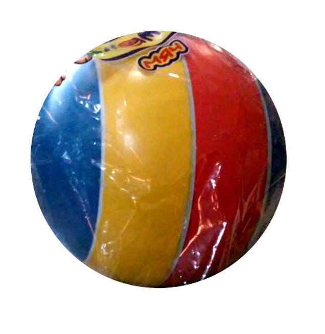 Полосатый лакированный мяч №6, 20 см
