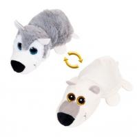 Мягкая игрушка "Перевертыши" - Волк / Белый медведь, 16 см