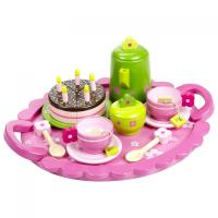 Набор деревянной игрушечной посуды "День рождения", 18 предметов