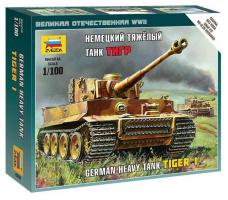 Сборная модель немецкого тяжелого танка "Тигр", 1:100