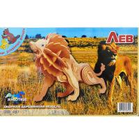 Сборная деревянная модель "Животные" - Лев, серия Е
