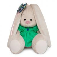 Мягкая игрушка "Зайка Ми в зеленом платье с бабочкой", 18 см