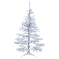 Новогодняя елка, белая с серебристым, 120 см