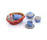 Набор посуды "Чайный сервиз", серо-голубой, 23 предмета