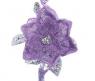 (УЦЕНКА) Новогодняя подвеска "Экзотический цветок", фиолетовый, 11.5 см