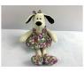 Мягкая игрушка "Собака в платье с цветами", 16 см